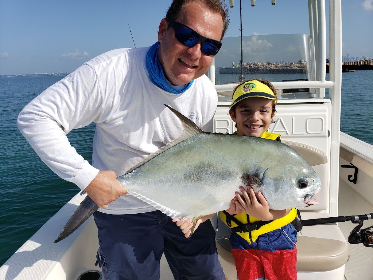 Permit sight fishing on the Key Biscayne flats