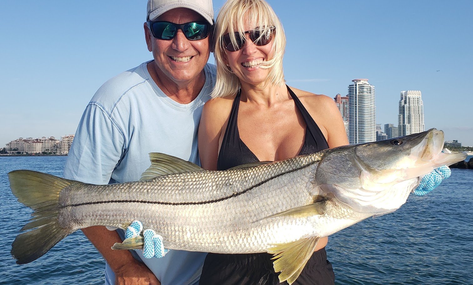 Snook fishing near Government Cut in Miami